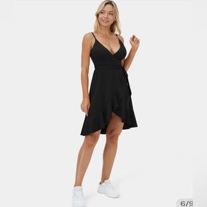 NWT Halara ruffle hem wrap dress size M